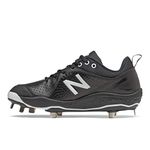 New Balance Women's Fresh Foam Velo V2 Metal Softball Shoe, Black/White, 7.5 M US