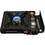UWEJENS 2-in-1 Portable Camping Gas Stove with Carrying Case, High-Efficiency Single Burner Butane Gas Cooker for Outdoor Cooking, Camping, Hiking, Picnic, Travel & Emergency Use