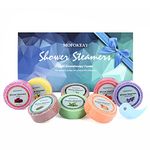 Shower Steamers, MOFOKEAY Shower Bombs Aromatherapy Relaxing Gift for Women, 8Pcs Essential Oil Bath Bomb Scent Steamer Fizzies for Mom Female Friends Christmas Valentines Mothers Day Ideas Set