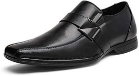 Bruno Marc Men's Giorgio-3 Black Leather Lined Dress Loafers Shoes Size 9.5 US/ 8.5 UK