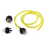 HURI 3 Fuel Primer Bulb OEM # 188-512 & 2 feet Fuel Line For Petrol Strimmer Ryobi Poulan Stihl McCulloch Homelite Husqvarna Echo Walbro 188-512