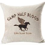 Camp Half Blood Pillows Covers Percy Jackson Demigods Olympians Decoratives Pillowcases for Home Couch Sofa Square Cushion covers Two Side Color:3