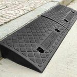 2PCS Kerb Ramp Portable Curb Ramps Heavy Duty Threshold Ramps Kerb Ramps for Doorways Wheelchairs Bicycles Dirtbikes Stairs Loading Dock Sidewalk Car Scooter Bike (2, 50x27x11CM)