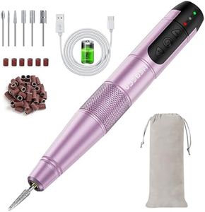 HEBECA Electric Nail Drill Cordless, Electric Nail File Buffer Drill Machine for Natural Acrylic Gel Nails, Rechargeable Electric Manicure Pedicure Set