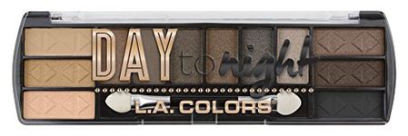 L.A. COLORS Day to Night 12 Color Eyeshadow, Daylight (Multicolor), 8 g Matte Finish