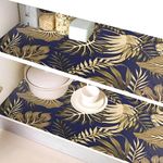 Kuber Industries Shelf Liner | Kitchen Cabinet Shelf Protector | Kitchen Liners for Cabinets and Drawers | Drawer Liner Mat | Green Leaf Shelf Liner Cabinet Mat | 3 MTR | Blue