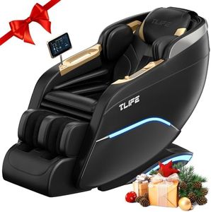 TLIFE Massage Chair Full Body, 160°Zero Gravity Recliner with Body Scan, 50" SL-Track Shiatsu Massage Chair, Fixed Point Massage, Foot Rollers, 12 Auto Modes, Deep Yoga Stretch, Heating, Black