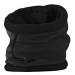 RockJock UNISEX MENS LADIES SUPER SOFT NECK WARMER GAITER HAT FOR SKI, HIKING-BLACK