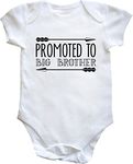 Hippowarehouse Promoted to Big Brother baby vest bodysuit (short sleeve) boys girls White