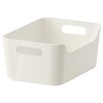 IKEA Rectangular Variera Box (White, 24x17 cm, 9 1/2x6 3/4 Inch), Plastic