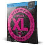 D'Addario Bass Guitar Strings - XL Nickel Bass Strings - EXL170-5 - Perfect Intonation, Feel, Durability - For 5 String Bass Guitars - 45-130 Regular Light 5-String, Long Scale