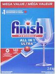 Finish Powerball Automatic Dishwasher Detergent, All in 1 Ultra Powerful Clean, 2.4 KG - 140 Tabs