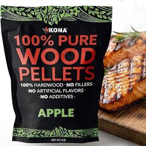 Kona 100% Apple Smoker Pellets, Intended for Ninja Woodfire Outdoor Grill, 2 lb Resealable Bag