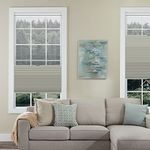 Keego Cellular Blinds Cordless Honeycomb Shades, Blackout & Sheer Day/Night Window Blinds [44" W x 48" H, Grey], 2 Shades in 1 Cellular Shades