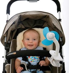 DREAMBABY™ Stroller Fan - Ventilateur à Clipser de Poussette (Couleur: Blanc / Bleu)