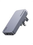 UGREEN USB C Charger 65W Fast Charger Plug Nexode Pro 3-Port Travel Charger Ultra-Slim GaN Charger with US/UK/EU Plugs Compatible with MacBook Pro/Air, iPad Pro, iPhone 16/15, Galaxy S24, Pixel 9, etc