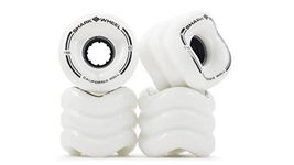 Shark Wheel 60 mm 78a, Skateboard Cruising Wheels, California Roll, White, Set of 4 Wheels