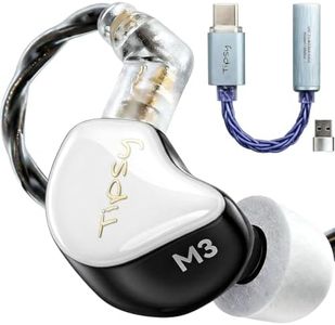 Tipsy M3 IEM + USB‑C Dual‑DAC Adapter Bundle — Plug‑and‑Play Hi‑Fi, 1DD+2BA Clarity + Powerful Bass