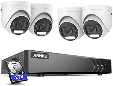 ANNKE 3K Kit de Surveillance avec Audio, 8CH DVR avec HDD 2TB et 4 Caméra de Vidéosurveillance Etanche IP67, Détection de Personne/Véhicule, Accès à Distance,Alarme par E-Mail, Vision Nocturne