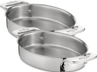 All-Clad 7 Oval-Shaped Baker (Set of 2), Stainless Steel