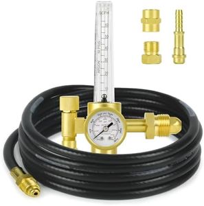 Zistel CO2 Argon Regulator Argon Flow Meter Gas Regulator Gauge for Mig Tig Weld with 10FT Gas Hose Welding