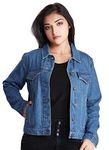 Dream of Glory Inc. Women's Regular Fit Denim Jacket (DOGI-WDJ_Signature_Blue_L)