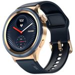 Noise Newly Launched Halo 2 Smart Watch 1st Ever Functional Rotating Dial (Axe-Cut Bezel), 1.43" AMOLED, Stainless Steel Build, Custom Transition Effects, BT Calling, Health Suite (Gold Blue)