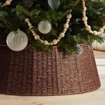 Hommtina Christmas Tree Collar,Christmas Tree Base Christmas Tree Basket Collar for Home, Living Room,for Covering Tree Stand (Brown)