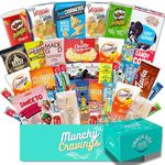 MunchyCravings Snack Box Variety Pack (40 Count), Care Package for Adults & Teens – Chips, Cookies, Bars – Gift, Movie Night, Halloween, Christmas