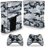 MightySkins Skin for X-Box 360 Xbox 360 S Console - Gray Camouflage | Protective, Durable, and Unique Vinyl Decal wrap Cover | Easy to Apply, Remove, and Change Styles | Made in The USA