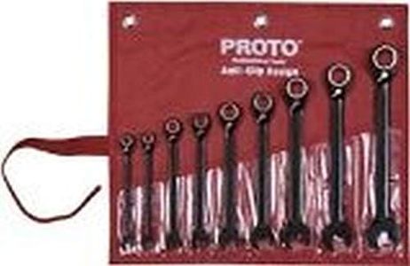 Stanley JSCV-9S Proto 9-Piece Black Chrome Reversible Combination Ratcheting Wrench