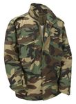 M65 Military Field Jacket With Removable Quilted Inner Liner-Woodland Camouflage (M)