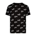 PUMA Boys' Amplified Graphic T-Shirt, Puma Black, Large