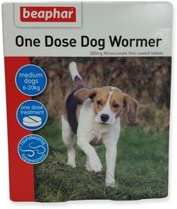 Beaphar One Dose Wormer Small Medium and Large Dogs Dog Worming Tablets (Medium Dogs 6-20 kg)