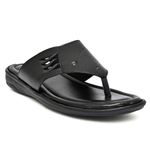 AVADO Trendy Men's And Boy's Ultra Light Weight Synthetic Leather Slippers/Flip Flop/Slides Black Size 10 UK