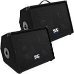 Pair of 10" Floor Monitors Studio, Stage, or Floor use - PA/DJ Speakers - Bar, Band, Karaoke, Church, Drummer use