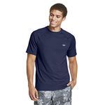 Speedo New Easy Short Sleeve Swim Tee,Large,Peacoat