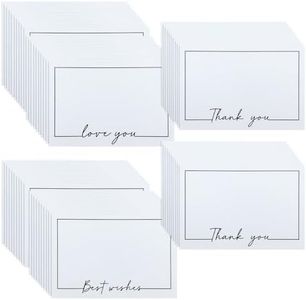 WYAN 60 Piezas 150 * 100 mm Tarjeta de Mensaje,Tarjeta de Regalo,Tarjeta de Agradecimiento,Tarjetas de Visita en Blanco,para Mensajes de Grafitti DIY,Creaciones DIY(Se puede usar con sobres)