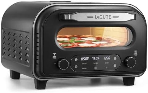 Lagute Indoor Pizza Oven, 12 Inch Electric Countertop Pizza Maker with 6 Preset Modes, 850°F High Heat in 90 Seconds, Dual Heating Components, Pizza Stone & Peel Included