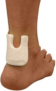 U Shaped Skived Felt Callus Horseshoe Pads - Adhesive Foot Pads That Protect Calluses from Rubbing On Shoes - Skived 1/4" - 50 Pack