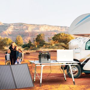 ALLPOWERS Portable Power Station 300W 288Wh – Solar Generator with 100W Foldable Panel for Camping, Travel, Emergency Backup