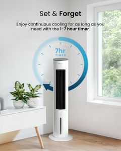 Pro Breeze OmniAir 5L 4-in-1 Evaporative Air Cooler & Tower Fan – Remote, Oscillating, Timer