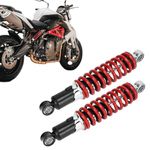 Tissting 1 Pair Rear Shock Absorber Motorcycle 250mm 1200lbs 10mm Hole Damping Suspension Adjustable Spring Shock Damper for 50cc - 125cc Go Karts, Dirt Pit Bike, ATV