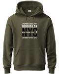 ADRO Hoodies for Men | Printed Hoodie for Men | Cotton Hoodie | Mens Hoodies | Sweatshirt for Men | Hooded Hoodie | H24-NYC-OL-M Olive