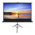 KODAK 80” Projection Movie Screen Premium Portable Lightweight White 16:9 HD 4K Projector Screen, Adjustable Tripod Stand & Storage Carry Bag | Easy Assembly for Home, Office, School & Church