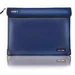 Fireproof Waterproof Money Document Bag - with 4200°F Heat Insulated, Safe Storage Pouch with Zipper, Upgraded 8 Layers of Functional Materials for Valuables (13.9"x10.6", Blue)