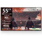 Sony 139 cm (55 inches) BRAVIA 5 4K Ultra HD Smart Mini LED Google TV K-55XR50