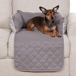 Furhaven Furniture Cover for Dogs & Cats - Sofa Buddy Water-Resistant Reversible Seating Protector with Bolster Cushion, Washable, Gray & Mist, Small, 49201017