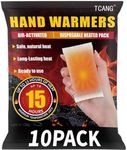 Hand Warmers - Up to 15 Hours of Heat - 10 Pack Super Long Lasting Air Activated Disposable Warmers, All Natural & Portable for Body, Hands & Toes - Odorless Hot Warmer Heater