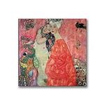 Trademark Fine Art Woman Friends by Gustav Klimt Canvas Wall Art, 18X18-Inch